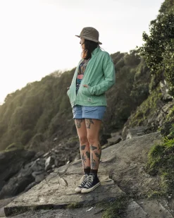 Hoodies & Sweatshirts|Passenger Clementine Quilted Full Zip - Green Spruce GreenSpruce