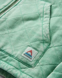 Hoodies & Sweatshirts|Passenger Clementine Quilted Full Zip - Green Spruce GreenSpruce