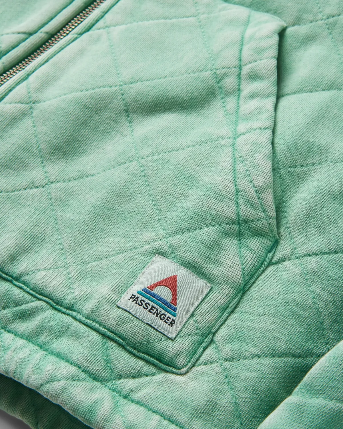 Hoodies & Sweatshirts|Passenger Clementine Quilted Full Zip - Green Spruce GreenSpruce