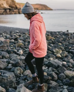 Hoodies|Hoodies & Sweatshirts|Passenger Clementine Recycled Quilted Button Up Hoodie - Shell Pink ShellPink
