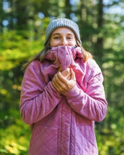 Hoodies|Hoodies & Sweatshirts|Passenger Clementine Recycled Quilted Button Up Hoodie - Mauve Haze MauveHaze
