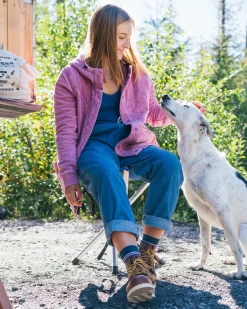 Hoodies|Hoodies & Sweatshirts|Passenger Clementine Recycled Quilted Button Up Hoodie - Mauve Haze MauveHaze