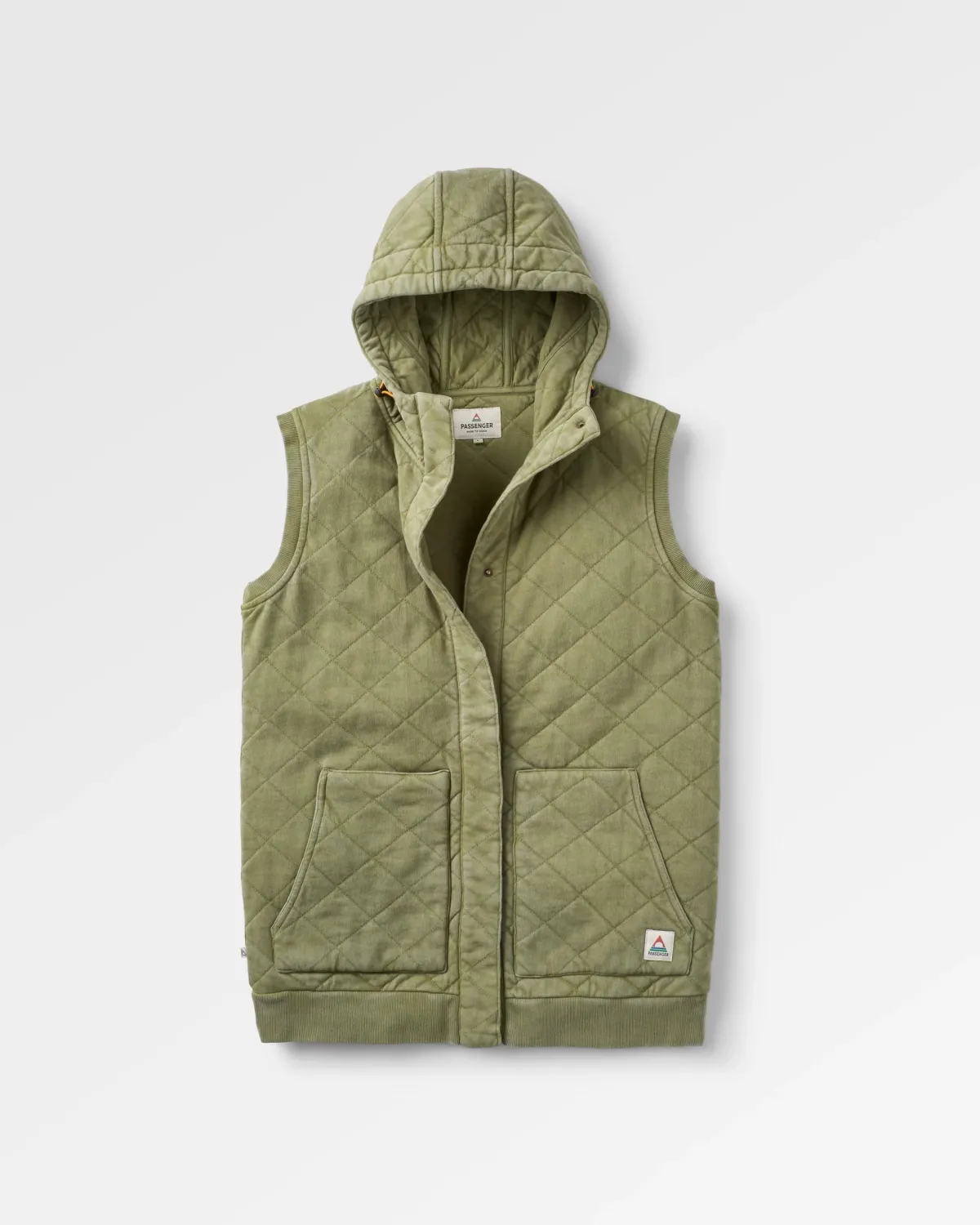 Hoodies & Sweatshirts|Passenger Clementine Recycled Quilted Vest - Khaki