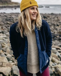 Fleece|Fleece|Passenger Clover Recycled Cotton-Lined Sherpa Fleece - Deep Navy DeepNavy
