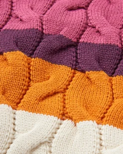 Knitwear|Passenger Comfort Organic Cotton Knitted Sweater - Rhubarb Multi Stripe RhubarbMultiStripe