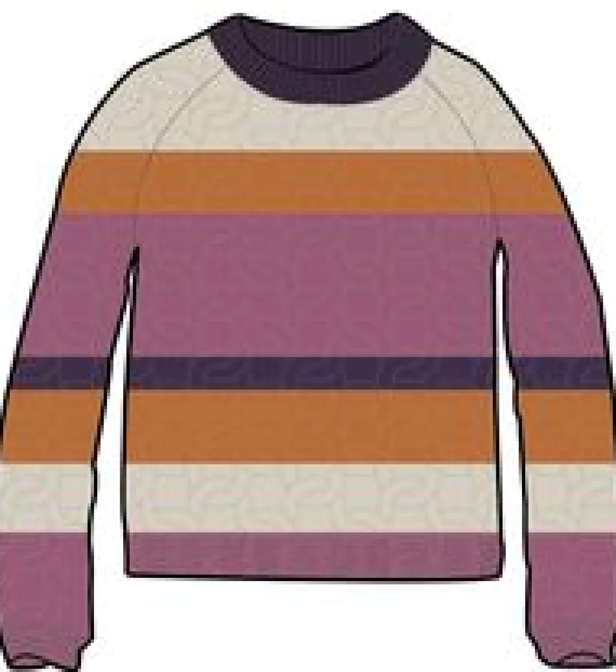 Knitwear|Passenger Comfort Organic Cotton Knitted Sweater - Rhubarb Multi Stripe RhubarbMultiStripe