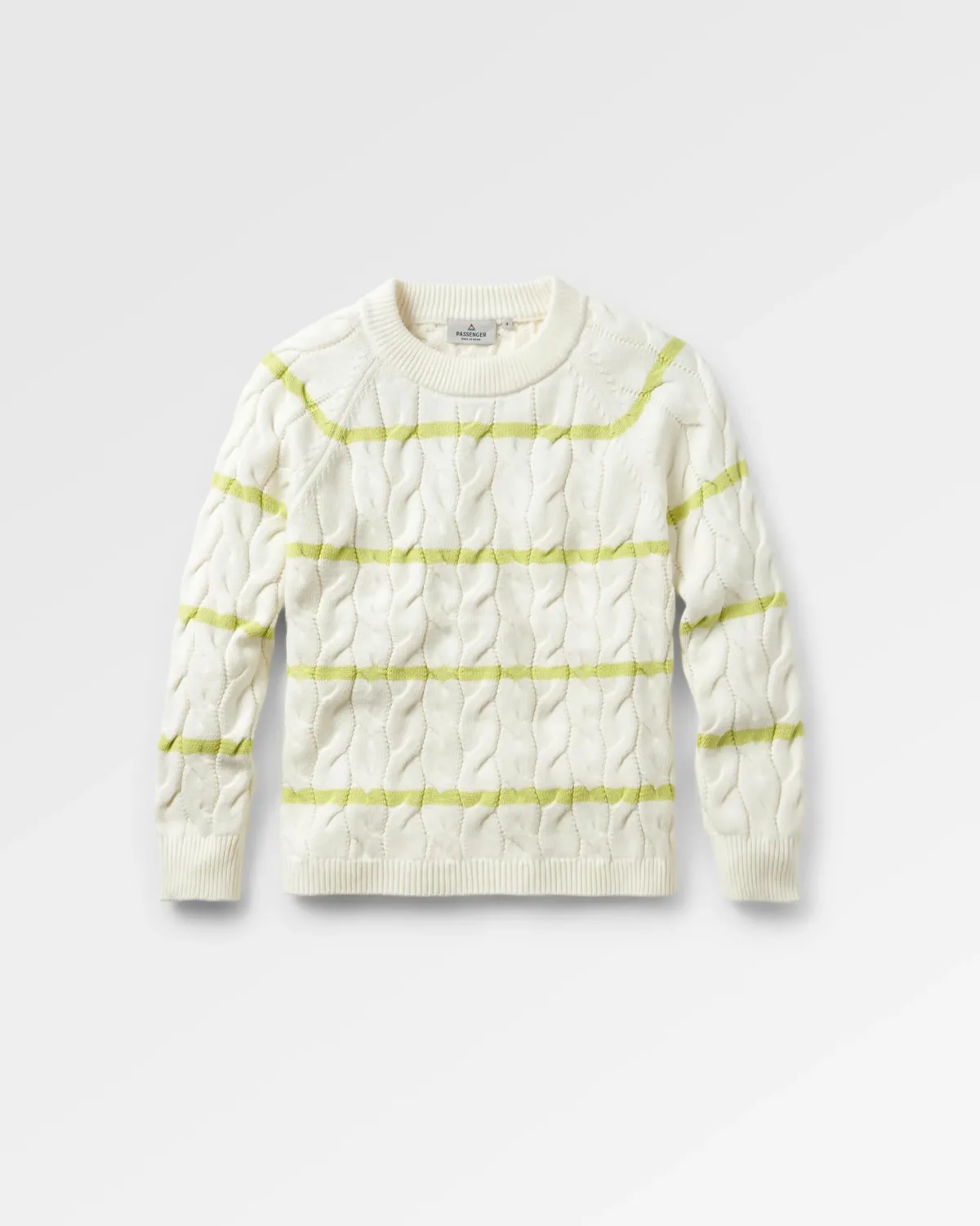Sweaters|Passenger Comfort Stripe Organic Knitted Sweater - Lime Stripe LimeStripe