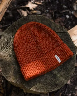 Beanies|Beanies|Passenger Compass Recycled Beanie - Rust