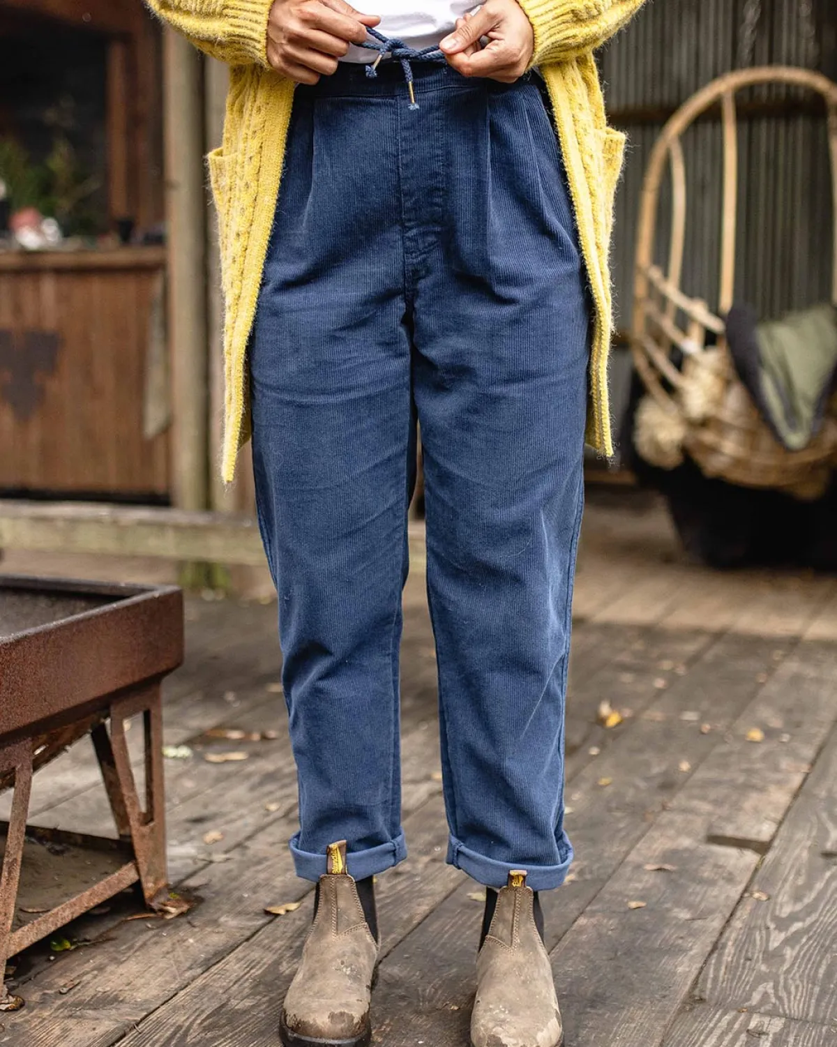 Pants|Overalls & Pants|Passenger Compass Recycled Corduroy Pant - Dark Denim DarkDenim