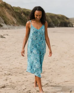 Pants|Dresses & Skirts|Passenger Copetín Jumpsuit - Vintage Patchwork Blue Pool VintagePatchworkBluePool