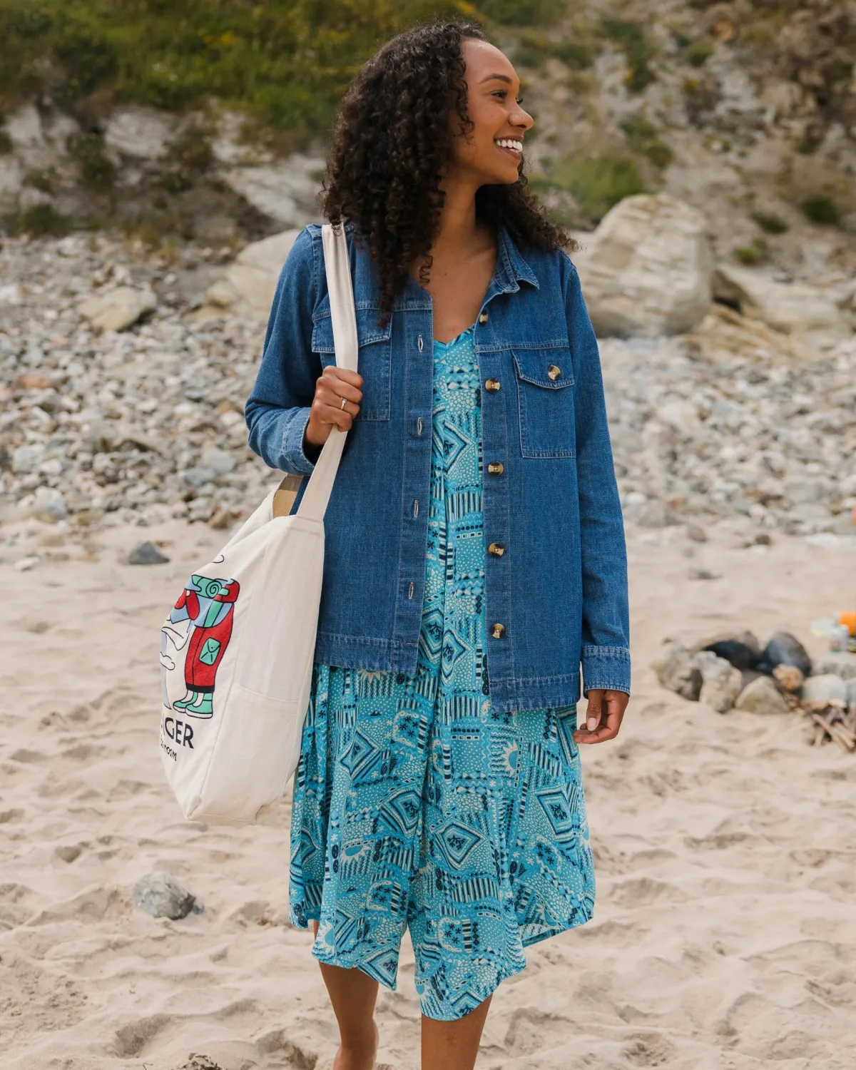 Pants|Dresses & Skirts|Passenger Copetín Jumpsuit - Vintage Patchwork Blue Pool VintagePatchworkBluePool