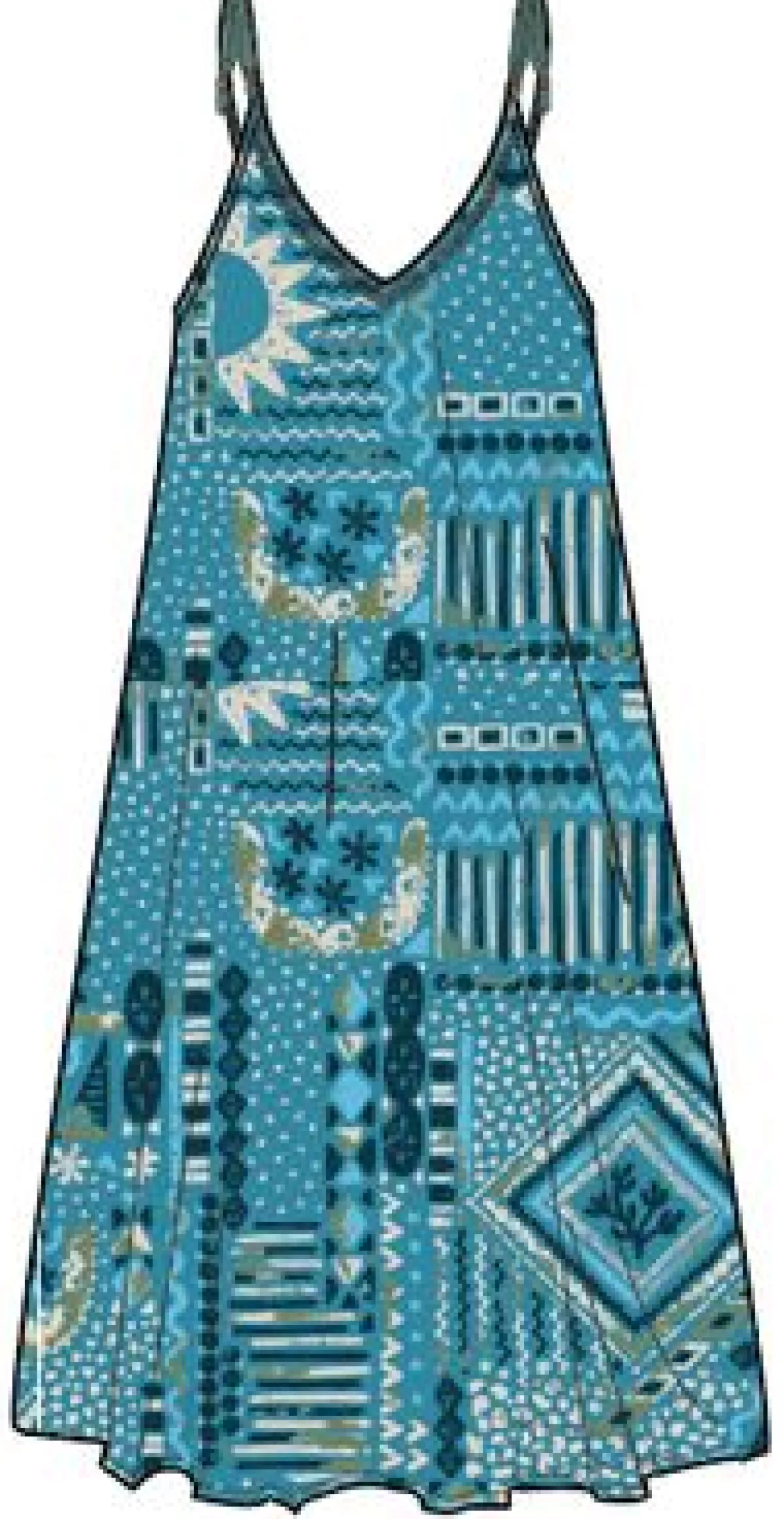 Pants|Dresses & Skirts|Passenger Copetín Jumpsuit - Vintage Patchwork Blue Pool VintagePatchworkBluePool