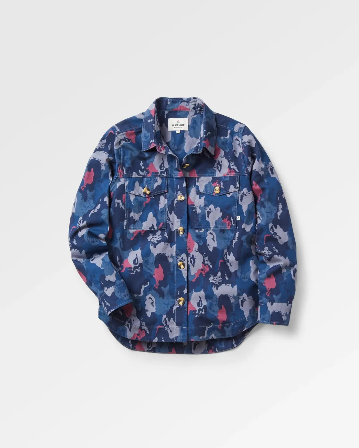Shirts|Shirts|Passenger Coral Organic Cotton Long Sleeve Shirt - Sycamore Camo SycamoreCamo