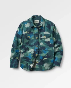 Shirts|Shirts|Passenger Coral Organic Cotton Long Sleeve Shirt - Alpine Camo Rain Forest AlpineCamoRainForest