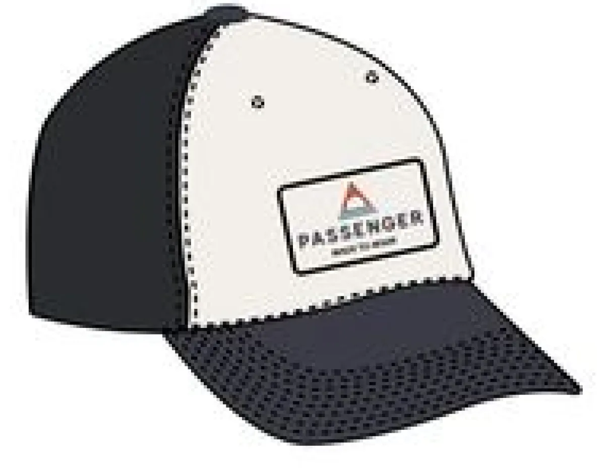 Caps & Hats|Caps & Hats|Passenger Core Recycled Cotton Trucker Hat - Black/ White Black/White
