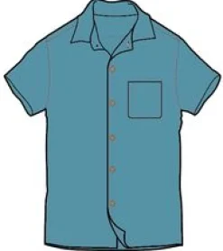 Shirts|Shirts|Passenger Cove Organic Cotton Short Sleeve Shirt - Blue Pool BluePool