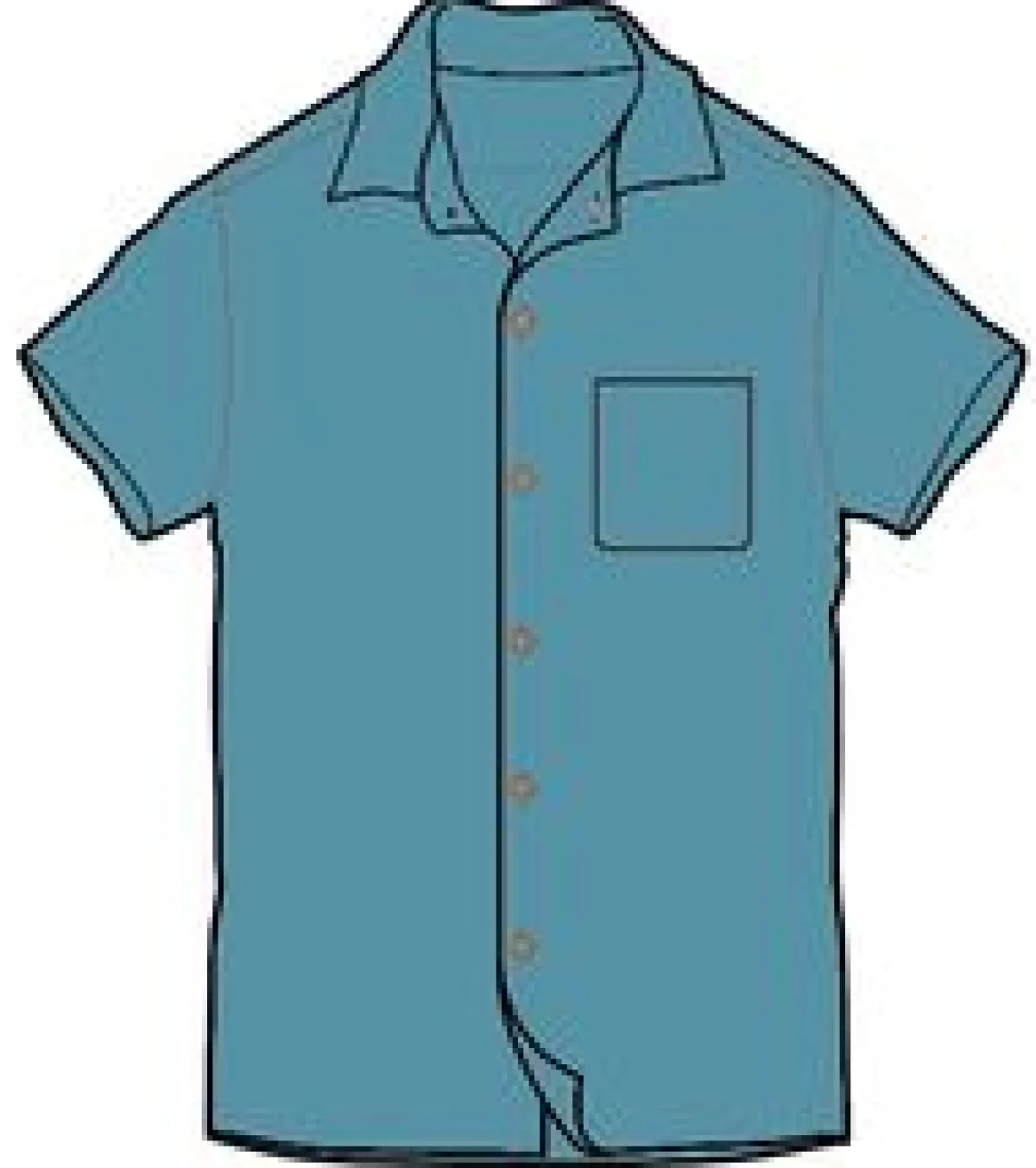 Shirts|Shirts|Passenger Cove Organic Cotton Short Sleeve Shirt - Blue Pool BluePool