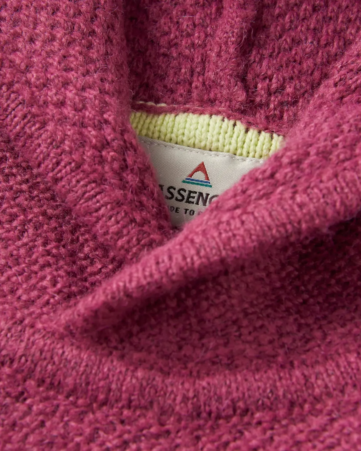 Hoodies & Sweatshirts|Sweaters|Passenger Cove Recycled Knitted Hoodie - Rhubarb