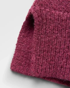 Hoodies & Sweatshirts|Sweaters|Passenger Cove Recycled Knitted Hoodie - Rhubarb