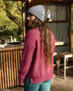 Sweaters|Knitwear|Passenger Cove Recycled Knitted Sweater - Rhubarb
