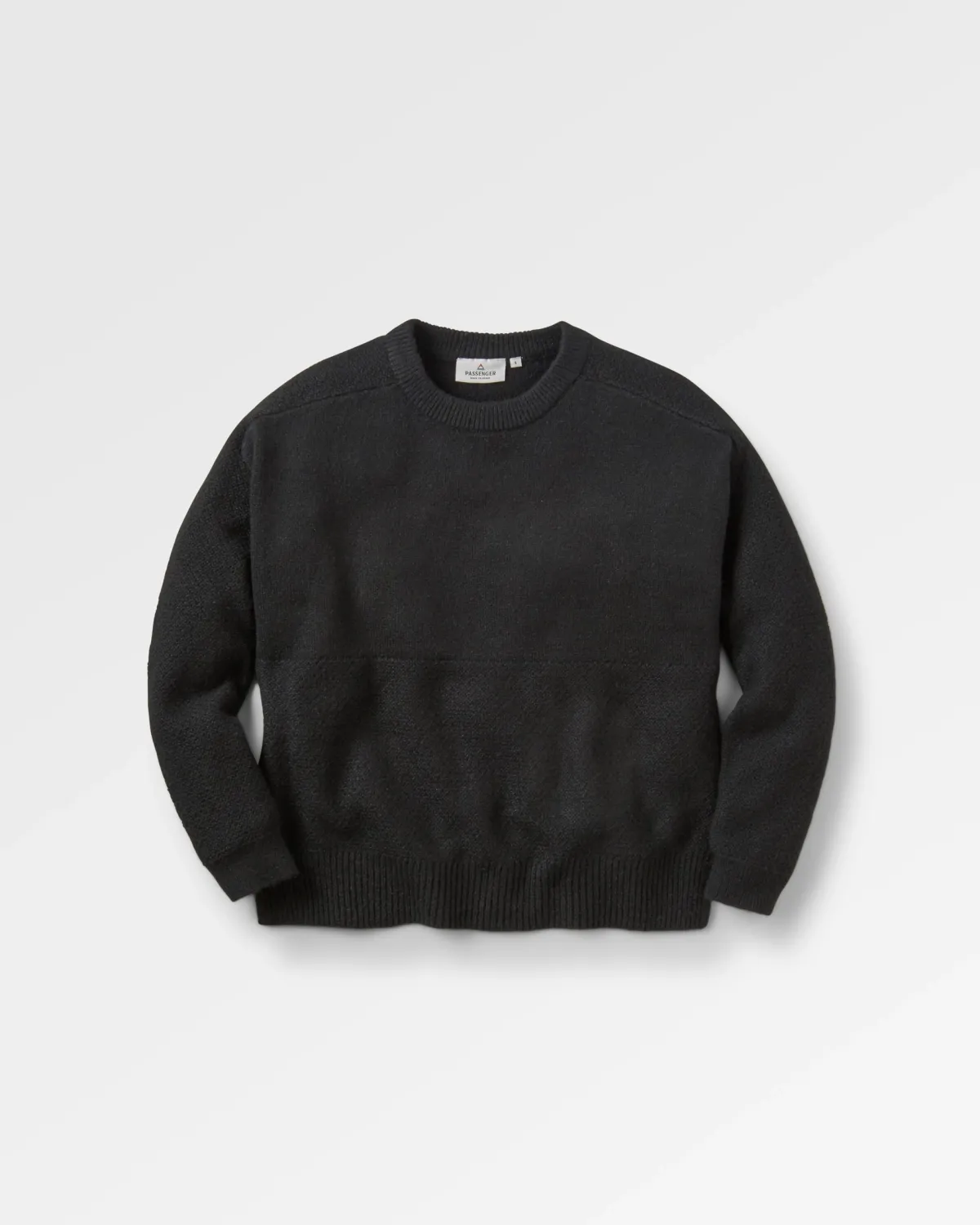 Knitwear|Sweaters|Passenger Cove Recycled Knitted Sweater - Black