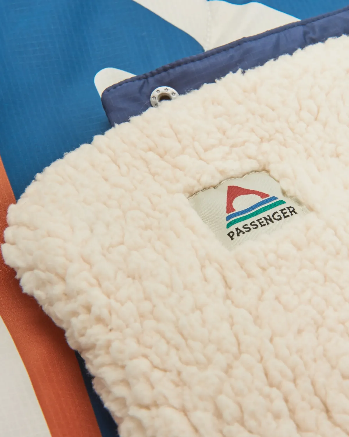 Blankets|Blankets|Passenger Cozy Recycled Sherpa Blanket - Mountain Geo Grey Blue MountainGeoGreyBlue