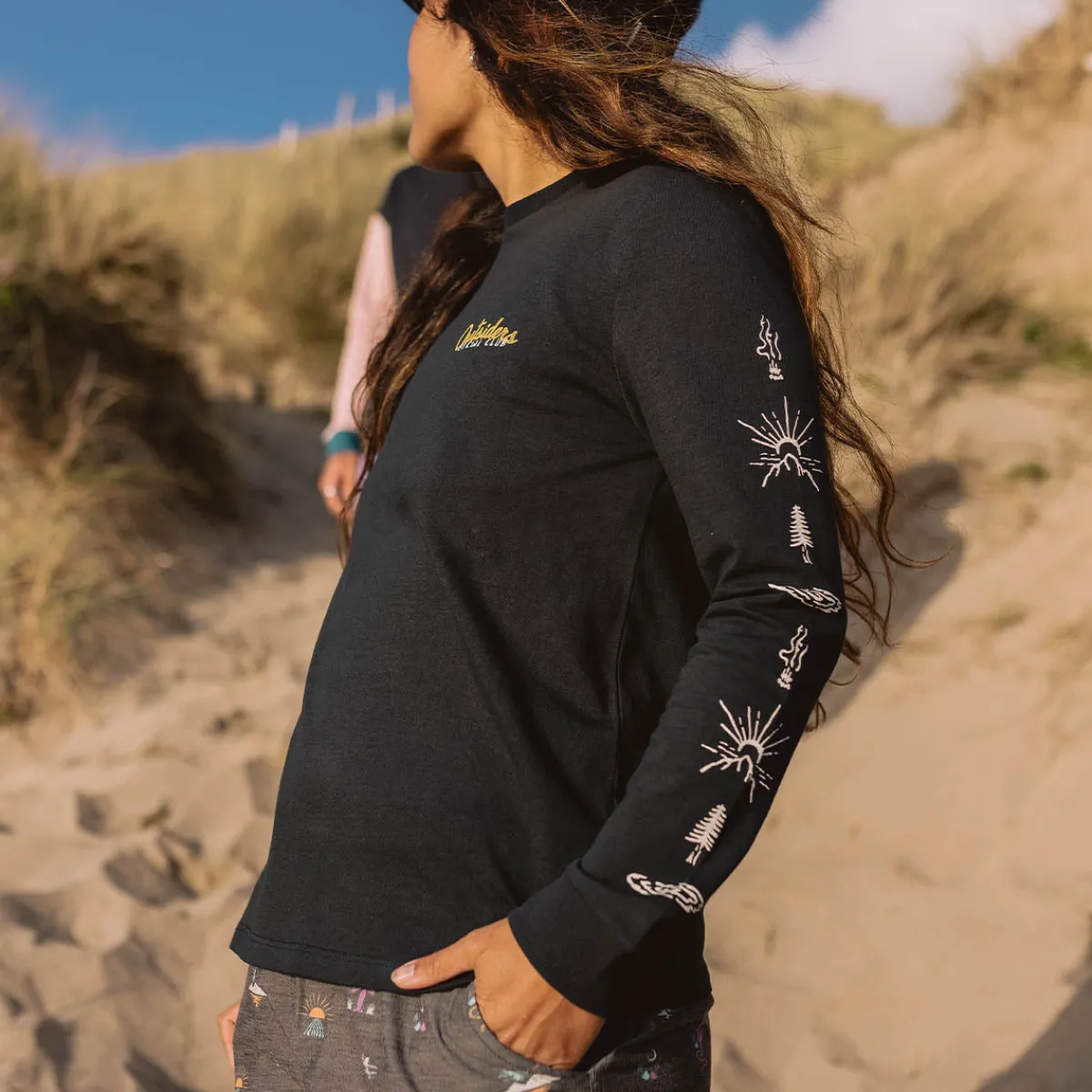 T-Shirts & Tank Tops|Tops & T-Shirts|Passenger Dawn Recycled Cotton Long Sleeve T-Shirt - Black