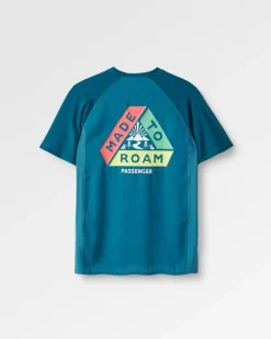 T-Shirts & Tank Tops|T-Shirts & Tank Tops|Passenger Dawn To Dusk Recycled Active T-shirt - Blue Steel BlueSteel