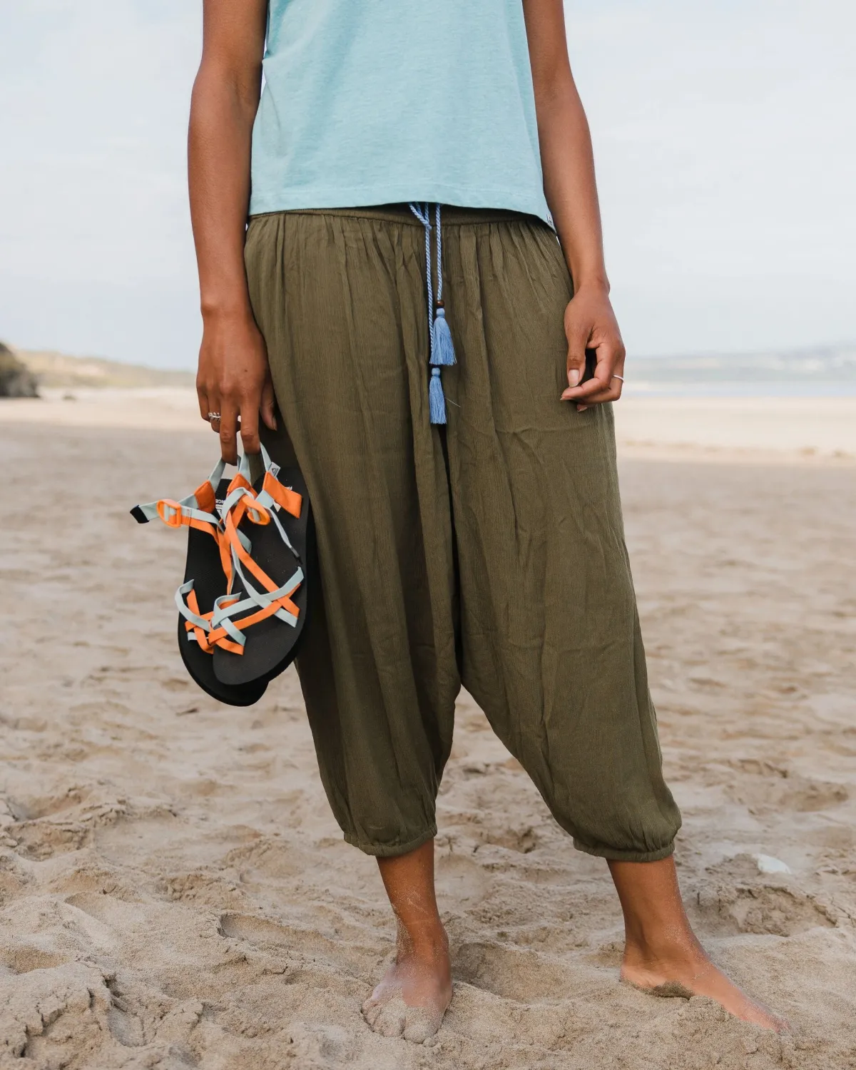 Dresses|Pants|Passenger Daylily Loose Pant - Khaki Green KhakiGreen