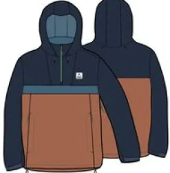 Jackets|Outdoor Active|Passenger Diablo Recycled Water Resistant Pullover - Rich Navy RichNavy