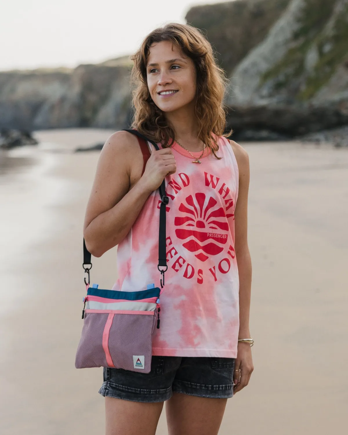 Tank Tops|Passenger Discovery Organic Cotton Tank Top - Tie Dye Shell Pink TieDyeShellPink