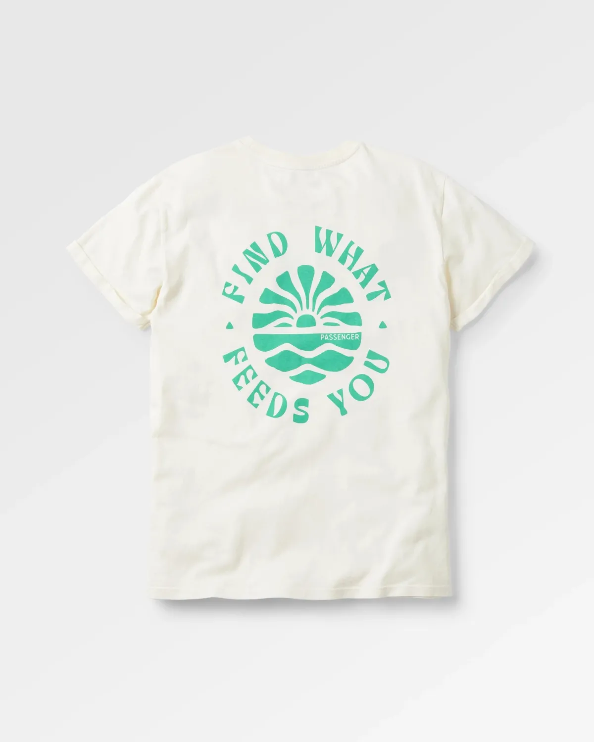 T-Shirts & Tank Tops|Tops & T-Shirts|Passenger Discovery Rolled Sleeve T-Shirt - Marshmallow