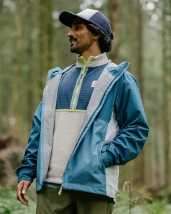 Jackets|Outdoor Active|Passenger Downpour Recycled Waterproof Jacket - Tidal Blue/Blue Steel TidalBlue/BlueSteel