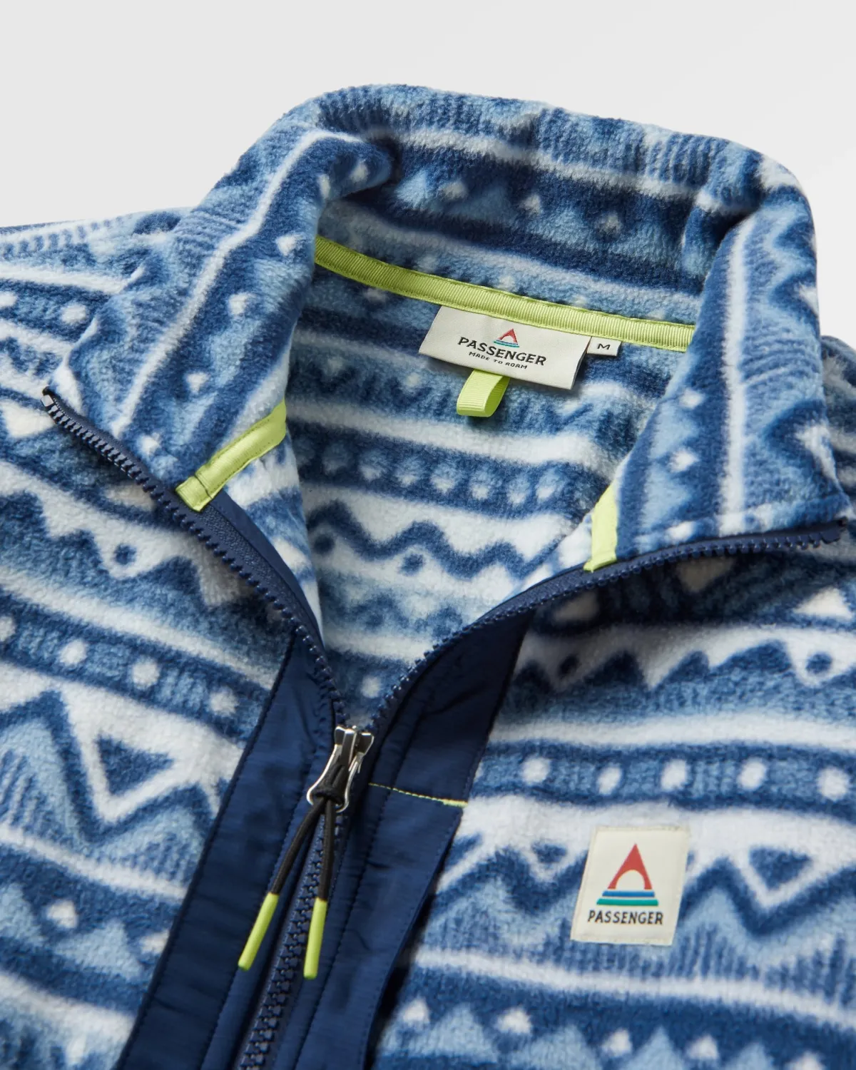 Fleece|Passenger Ebb Recycled Polar Fleece - Mountain Geo Gray Blue MountainGeoGrayBlue