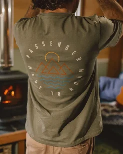 T-Shirts & Tank Tops|T-Shirts & Tank Tops|Passenger Escapism Recycled Cotton T-Shirt - Dusty Olive DustyOlive