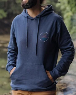 Hoodies & Sweatshirts|Hoodies|Passenger Escapism Recycled Cotton Hoodie - Dark Denim DarkDenim