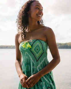 Dresses|Dresses & Skirts|Passenger Fareway Recycled Cotton Maxi Skirt - Sunburst Green Spruce SunburstGreenSpruce
