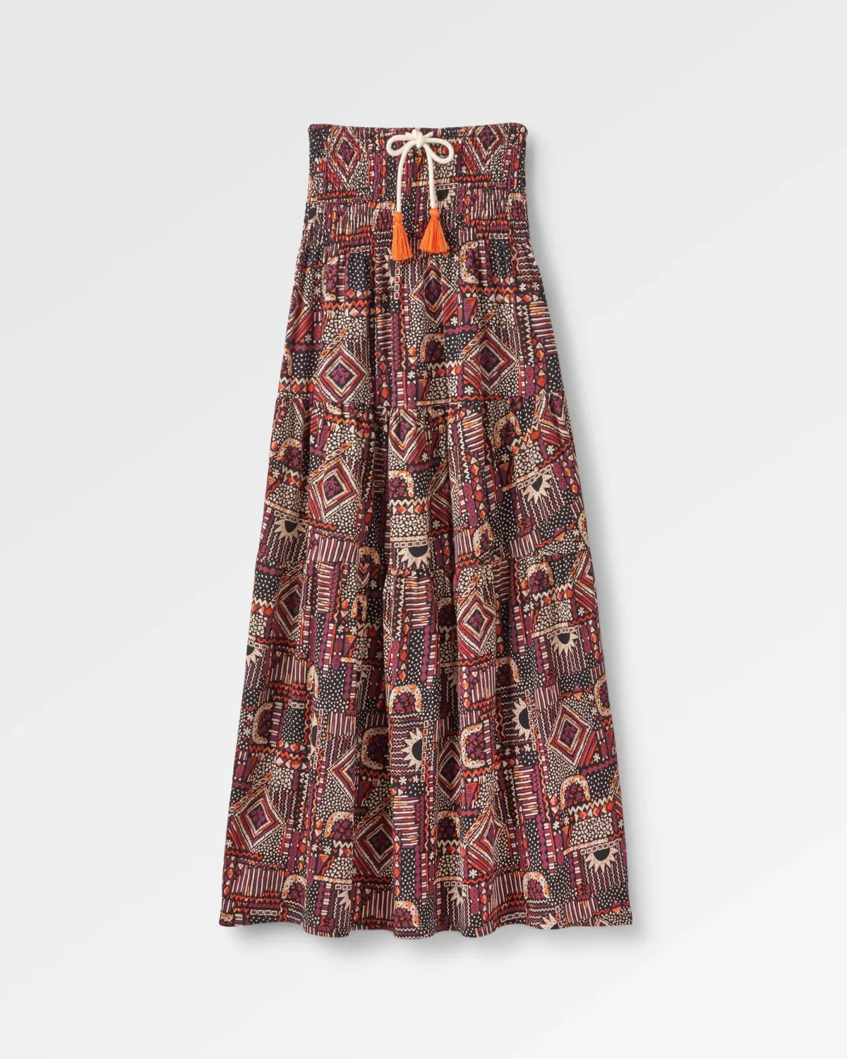 Dresses|Dresses & Skirts|Passenger Fareway Recycled Cotton Maxi Skirt - Vintage Patchwork Black/Multi VintagePatchworkBlack/Multi