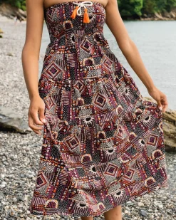 Dresses|Dresses & Skirts|Passenger Fareway Recycled Cotton Maxi Skirt - Vintage Patchwork Black/Multi VintagePatchworkBlack/Multi
