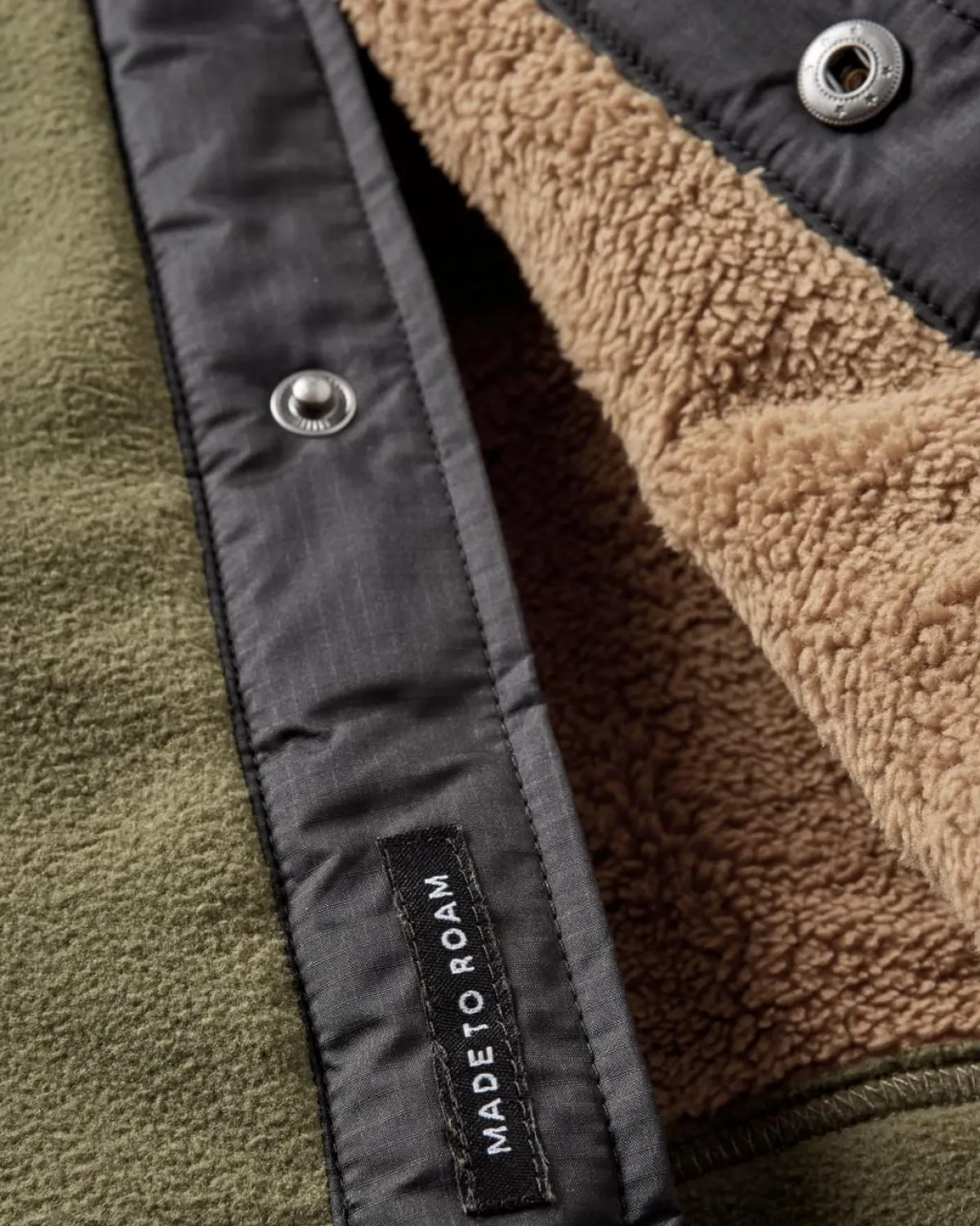 Fleece|Shirts|Passenger Firelight Sherpa Lined Shirt Jacket - Khaki Green KhakiGreen