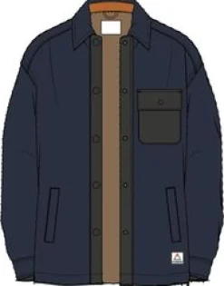 Shirts|Fleece|Passenger Firelight Sherpa Lined Shirt Jacket - Rich Navy RichNavy