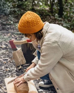 Beanies|Passenger Fireside Recycled Cable Knit Beanie - Sunrise Orange SunriseOrange