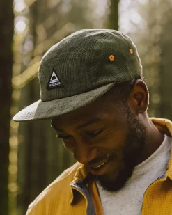 Hats & Caps|Surf Accessories|Passenger Fixie Recycled Cord 5 Panel Hat - Khaki Green KhakiGreen