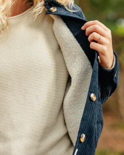 Shirts|Shirts|Passenger Flint Corduroy Shirt Jacket - Deep Navy DeepNavy