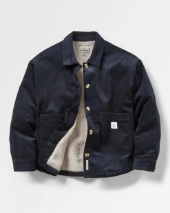 Shirts|Shirts|Passenger Flint Corduroy Shirt Jacket - Deep Navy DeepNavy
