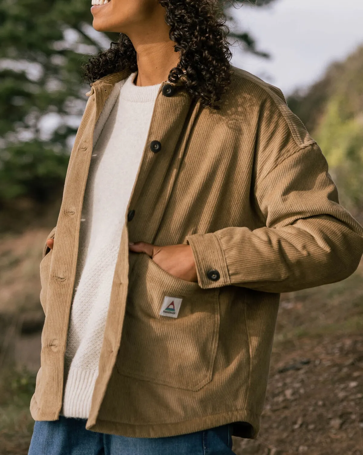 Shirts|Shirts|Passenger Flint Corduroy Shirt Jacket - Biscuit