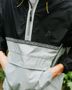 Jackets|Passenger Flow Half Zip Recycled Water Resistant Jacket - True Black/Pistachio TrueBlack/Pistachio
