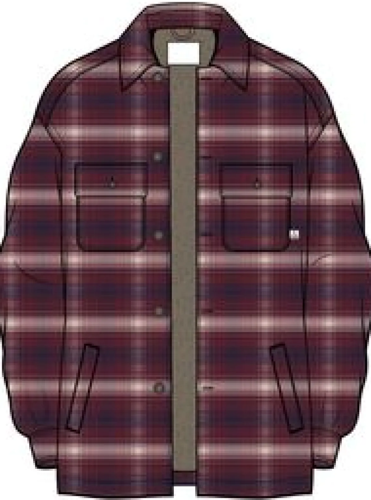 Shirts|Shirts|Passenger Freestyle Sherpa-Lined Shirt Jacket - Wine/Rich Navy Check Wine/RichNavyCheck