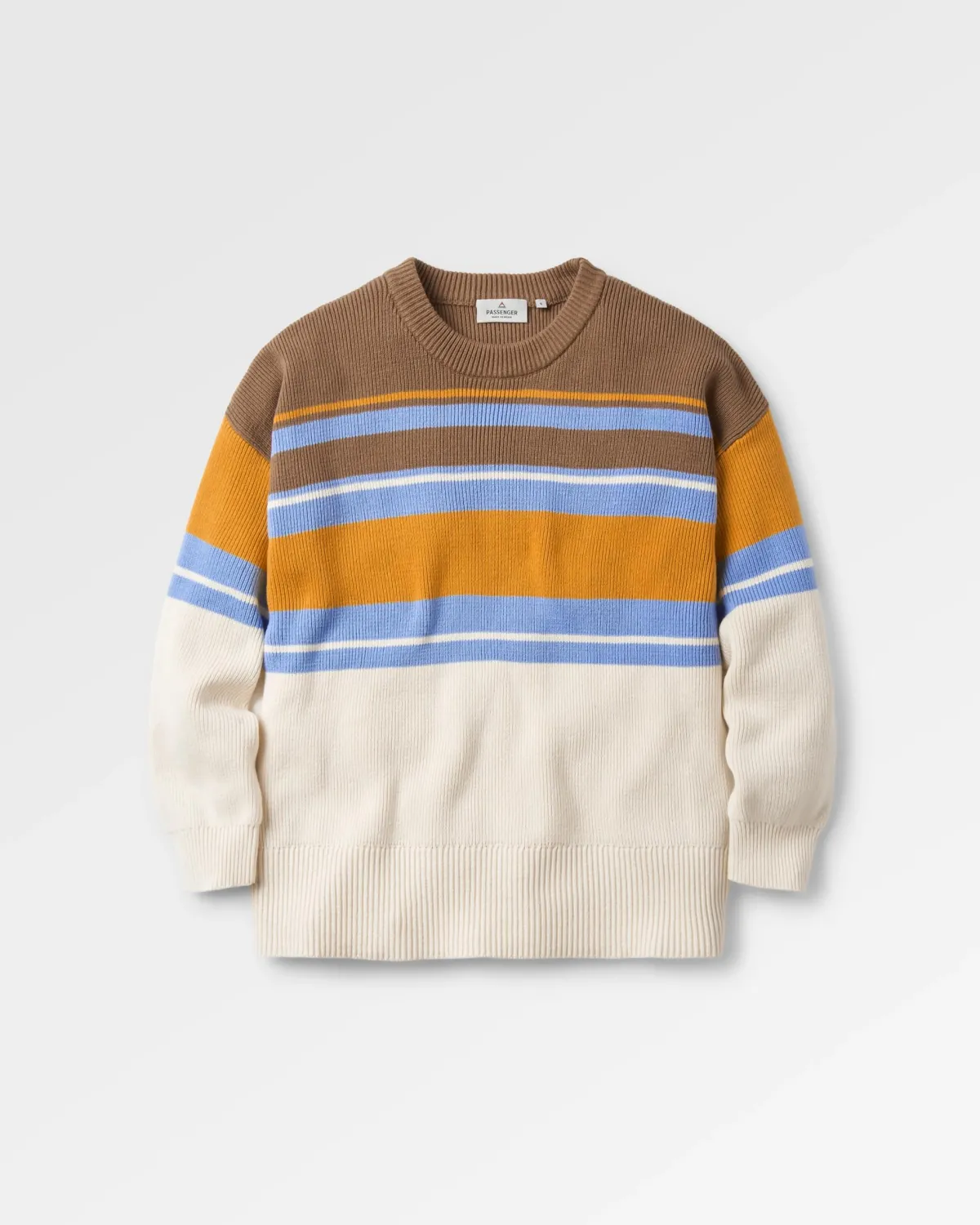 Knitwear|Sweaters|Passenger Grasslands Oversized Organic Cotton Knitted Sweater - Acorn