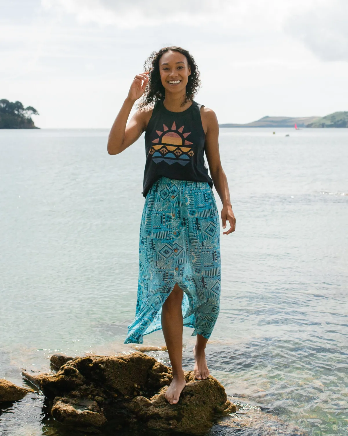 Dresses & Skirts|Passenger Hannah Skirt - Vintage Patchwork Blue Pool VintagePatchworkBluePool